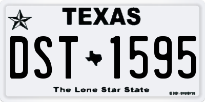 TX license plate DST1595