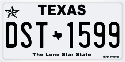 TX license plate DST1599