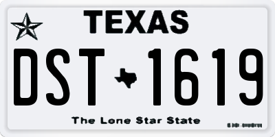 TX license plate DST1619