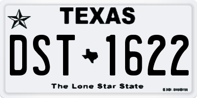 TX license plate DST1622