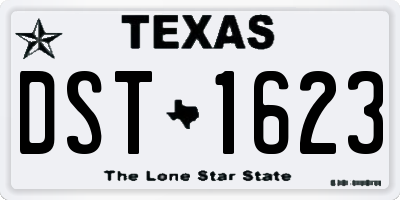 TX license plate DST1623