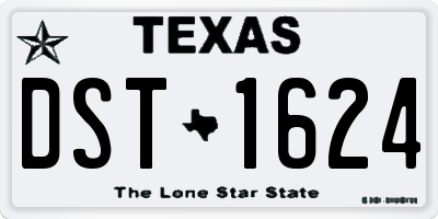 TX license plate DST1624