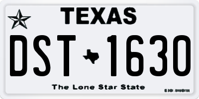 TX license plate DST1630