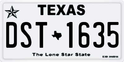 TX license plate DST1635