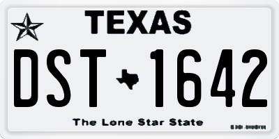 TX license plate DST1642