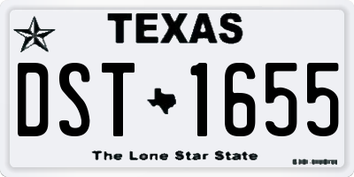 TX license plate DST1655