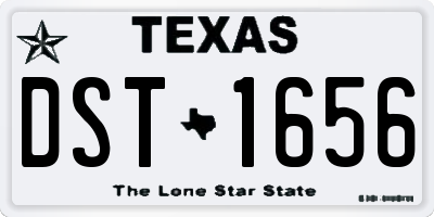 TX license plate DST1656