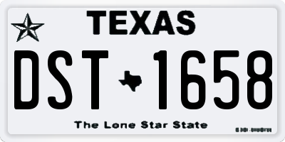 TX license plate DST1658