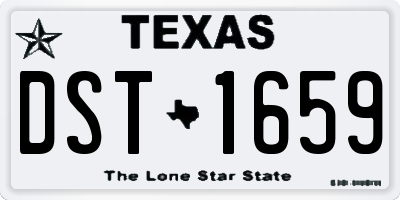 TX license plate DST1659