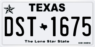 TX license plate DST1675