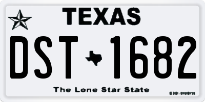 TX license plate DST1682