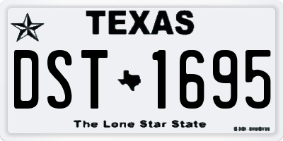 TX license plate DST1695