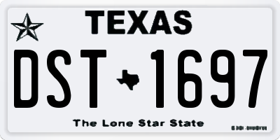 TX license plate DST1697