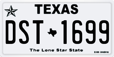 TX license plate DST1699