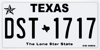 TX license plate DST1717