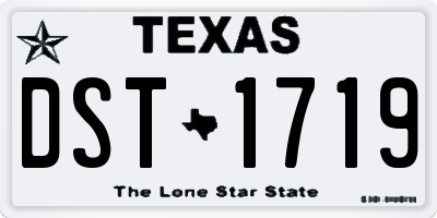 TX license plate DST1719