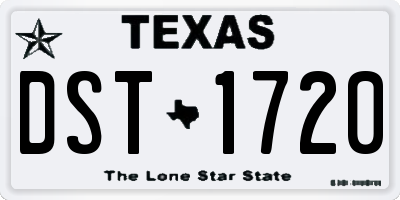 TX license plate DST1720