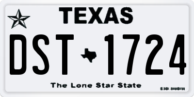 TX license plate DST1724