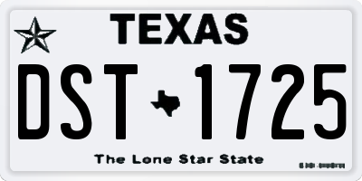 TX license plate DST1725