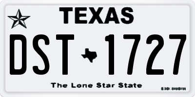 TX license plate DST1727