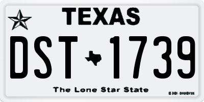 TX license plate DST1739