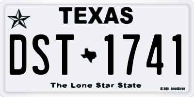 TX license plate DST1741
