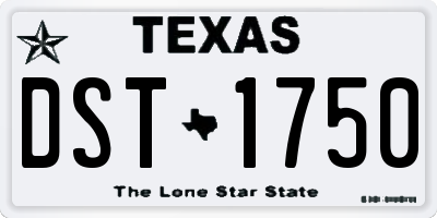 TX license plate DST1750