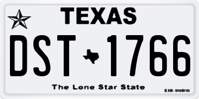 TX license plate DST1766