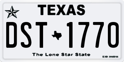 TX license plate DST1770