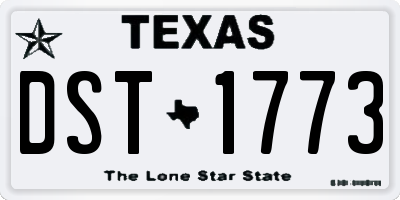 TX license plate DST1773