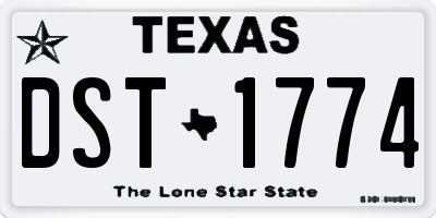 TX license plate DST1774