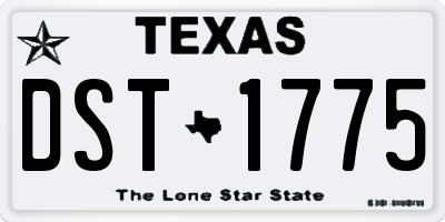 TX license plate DST1775