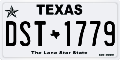 TX license plate DST1779
