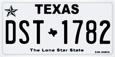 TX license plate DST1782