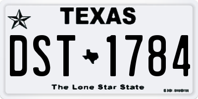 TX license plate DST1784
