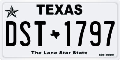 TX license plate DST1797