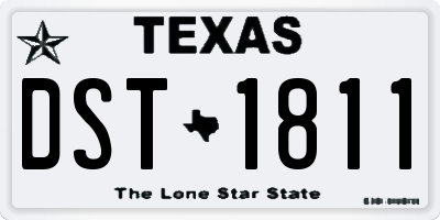 TX license plate DST1811