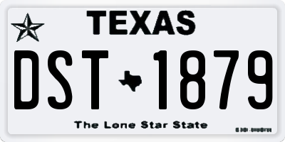 TX license plate DST1879