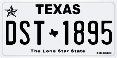TX license plate DST1895