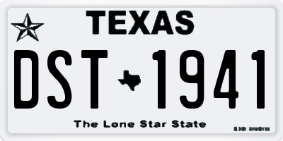 TX license plate DST1941