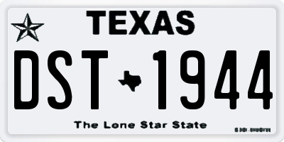 TX license plate DST1944