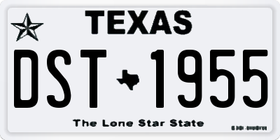 TX license plate DST1955