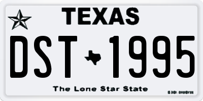 TX license plate DST1995