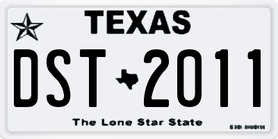 TX license plate DST2011