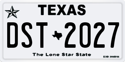TX license plate DST2027