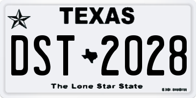 TX license plate DST2028