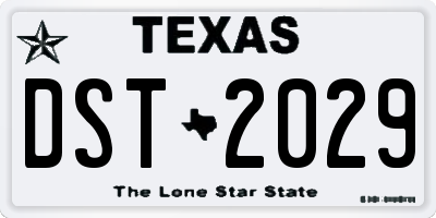TX license plate DST2029