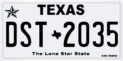 TX license plate DST2035