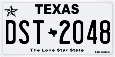 TX license plate DST2048