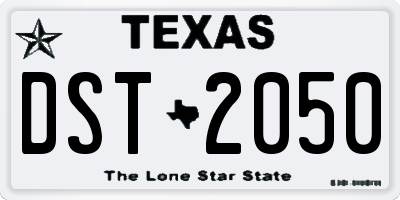 TX license plate DST2050